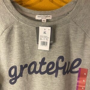 Grayson Threads Gray 'Grateful' Sweatshirt